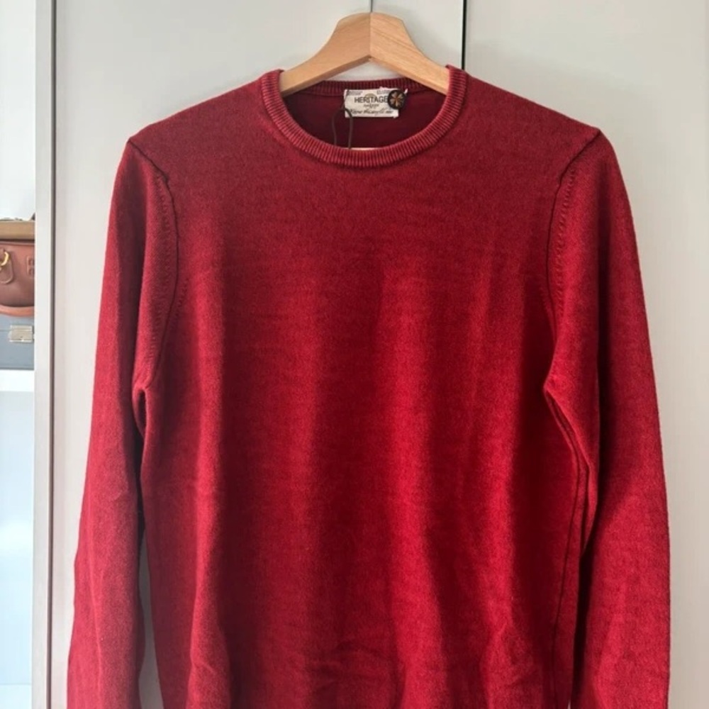 Heritage Men's Crimson Crewneck Sweater